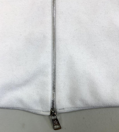 MONCLER FLEECE ZIP UP HOODIE WHITE SIZE M