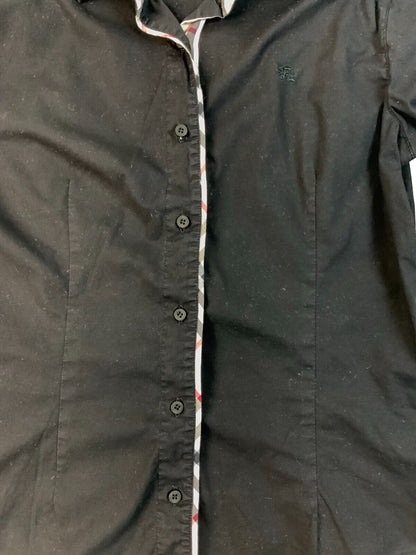 BURBERRY LONG SLEEVE BLACK SHIRT SIZE M
