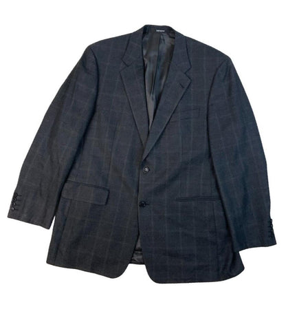 VTG YVES SAINT LAURENT CHECKED GREY BLAZER JACKET SIZE M 42