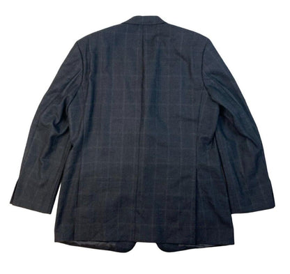 VTG YVES SAINT LAURENT CHECKED GREY BLAZER JACKET SIZE M 42