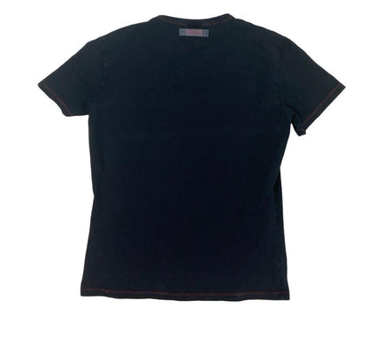 VTG JEAN PAUL GUALTIER CREW NECK PRINT LOGO T SHIRT  BLACK SIZE S