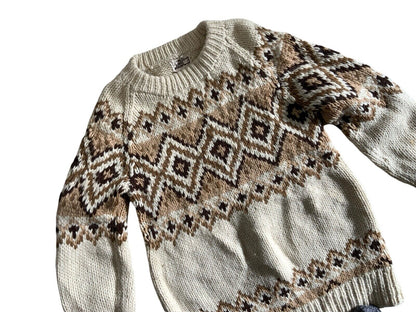 VTG 70s LORD BYRON BY WOOLRICH USA HAND KNIT NATIVE AMERICAN  ROCKABILLY XS 34”