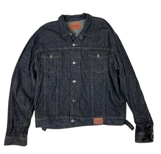 VTG GUESS JEANS DARK WASH DENIM JACKET SIZE XXL