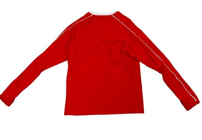 DIESEL LONG SLEEVE CREW NECK TOP ORANGE WHITE SIZE S