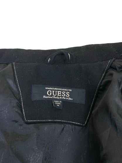 VTG 00s BLACK GUESS WOOLLEN HARRINGTON JACKET SIZE L
