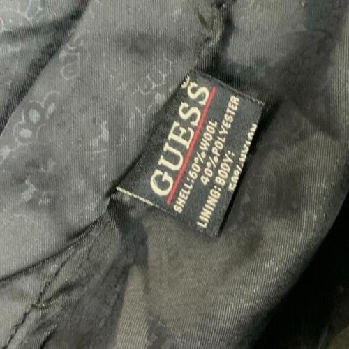 VTG 00s BLACK GUESS WOOLLEN HARRINGTON JACKET SIZE L