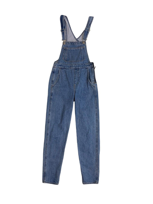 LEVIS PREMIUM BIG E LADIES ZIPSIDE SLIM FIT STONEWASH DENIM DUNGAREES 24” W 27”L