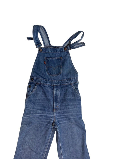 VTG 80s UNISEX LEVIS ORANGE TAB DENIM DUNGAREES WORKWEAR ROCKABILLY XS 25” WAIST