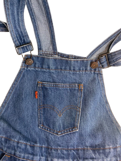 VTG 80s UNISEX LEVIS ORANGE TAB DENIM DUNGAREES WORKWEAR ROCKABILLY XS 25” WAIST