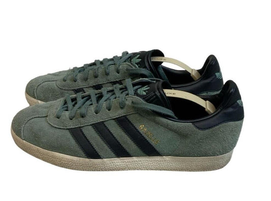ADIDAS ORIGINALS GAZELLE GREEN BLACK TRAINERS SIZE UK 8