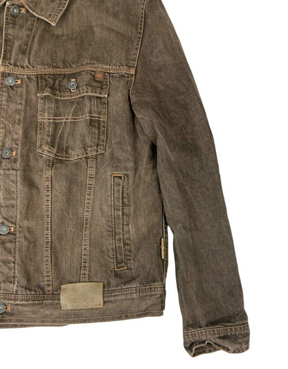 VTG Y2K CAMEL ACTIVE BROWN DENIM JACKET NORTHERN SPIRIT EXPEDITION 1977 L 42