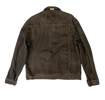 VTG Y2K CAMEL ACTIVE BROWN DENIM JACKET NORTHERN SPIRIT EXPEDITION 1977 L 42