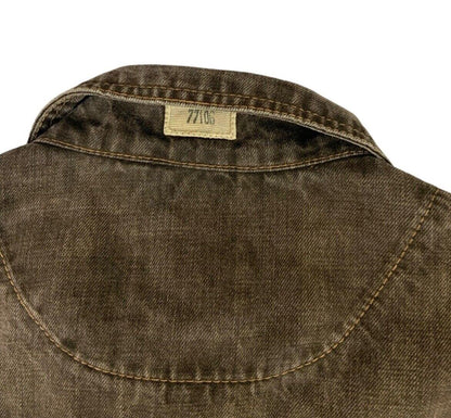 VTG Y2K CAMEL ACTIVE BROWN DENIM JACKET NORTHERN SPIRIT EXPEDITION 1977 L 42