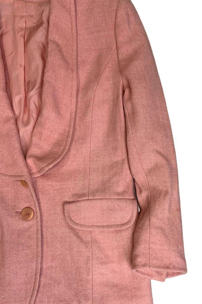 VTG 90s 00s KARL LARGERFELD PINK WOOL BLAZER SIZE S/M UK 10