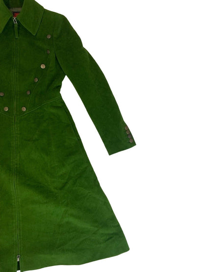 STUNNING VTG JEAN PAUL GAULTIER LADIES JADE GREEN ANGORA WOOL DESIGNER COAT S 8