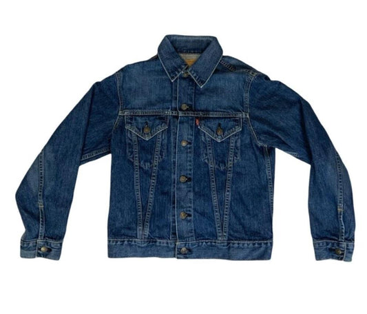 VTG 90s LEVIS BIG E TYPE 3 TRUCKER DENIM JACKET JAPANESE MOD SKINS LVC XS 34