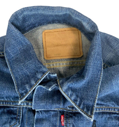 VTG 90s LEVIS BIG E TYPE 3 TRUCKER DENIM JACKET JAPANESE MOD SKINS LVC XS 34