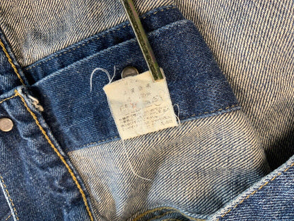 VTG 90s LEVIS BIG E TYPE 3 TRUCKER DENIM JACKET JAPANESE MOD SKINS LVC XS 34