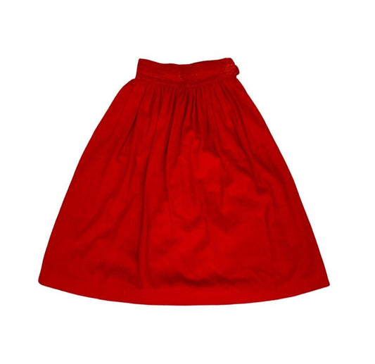 VTG 80s 90s VALENTINO RED WOOL CASHMERE HIGH WAISTED MIDI SKIRT SIZE S