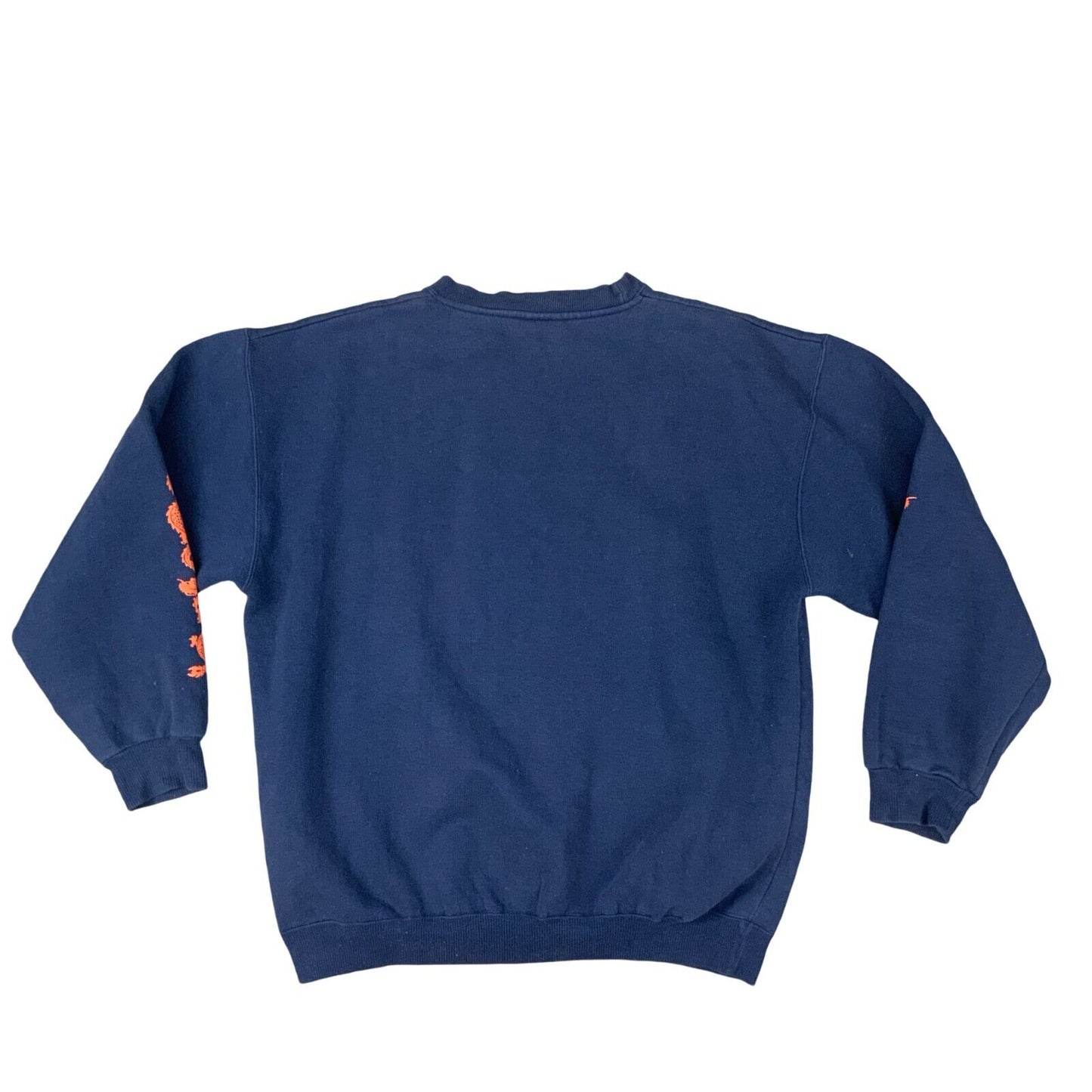 VTG RARE STUSSY INTERNATIONAL NAVY BLUE ORANGE DRAGON CREW NECK SWEATSHIRT M