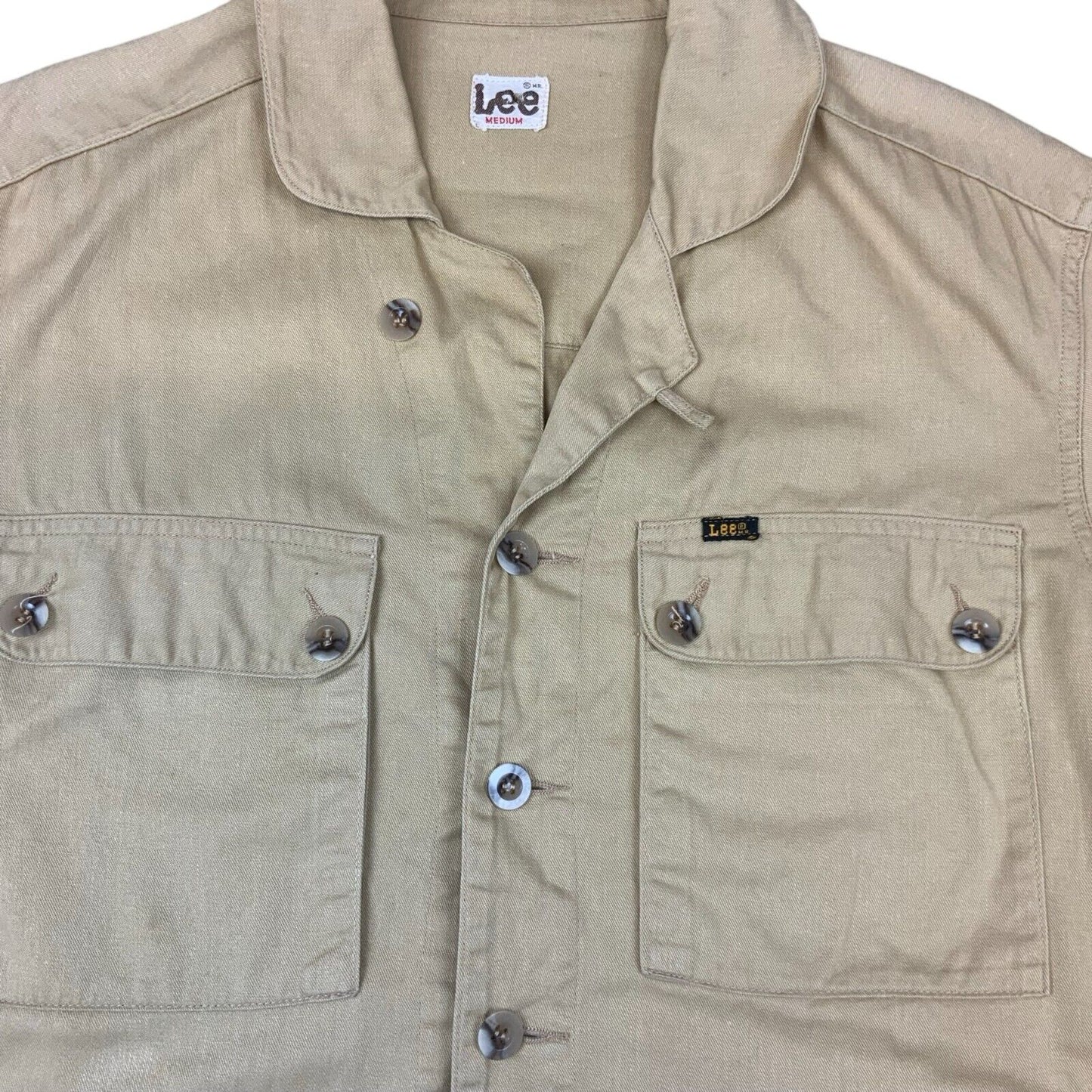 VTG LEE HEAVY COTTON CHORE JACKET SAFARI STYLE AMERICANA WORKWEAR HUNTING  M 40