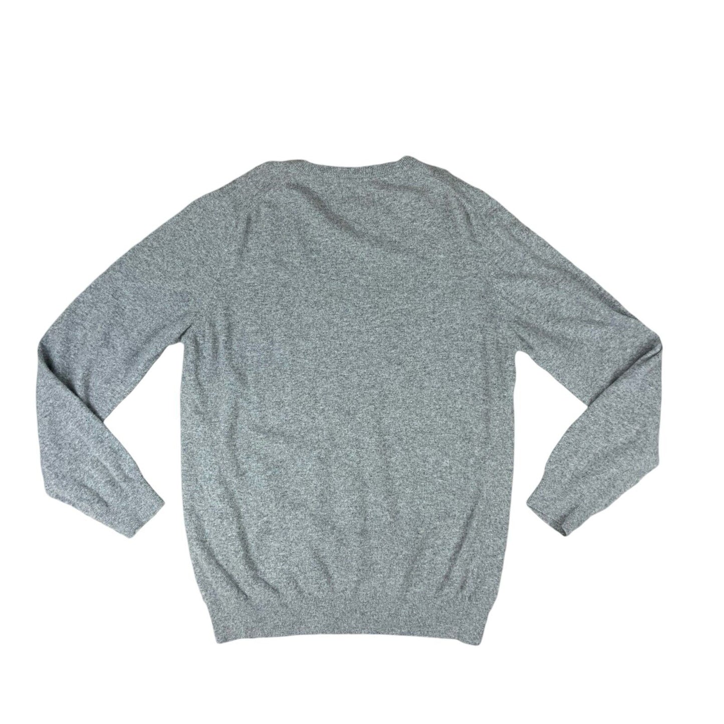 VTG 00s BARBOUR GREY WOOL V-NECK KNIT WOOL JUMPER SIZE XL