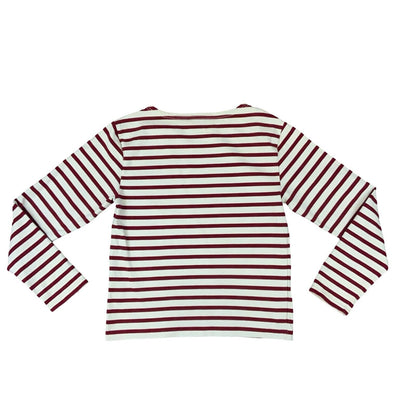 VTG 00s RALPH LAUREN DENIM & SUPPLY WHITE RED STRIPE BOAT NECK BRETON TOP S