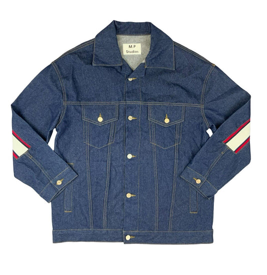 VTG 00s MP STUDIOS MASON PRINCE INDIGO RAW DENIM JACKET XL