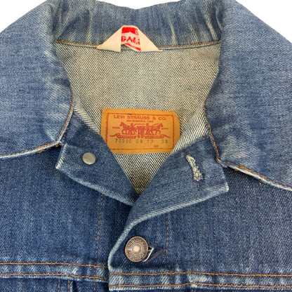 VTG GENUINE 1970s LEVIS RED TAB 70505 TYPE 3 TRUCKER DENIM JACKET XS 34”