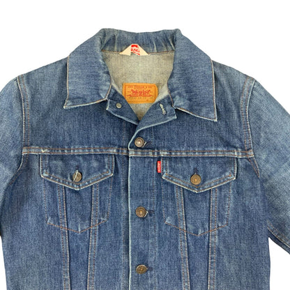 VTG GENUINE 1970s LEVIS RED TAB 70505 TYPE 3 TRUCKER DENIM JACKET XS 34”