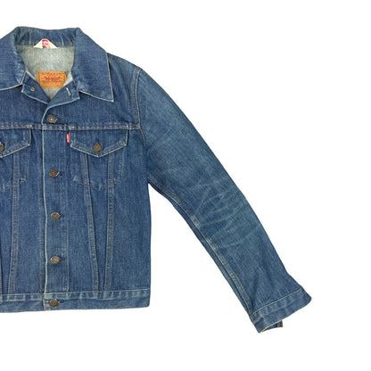 VTG GENUINE 1970s LEVIS RED TAB 70505 TYPE 3 TRUCKER DENIM JACKET XS 34”
