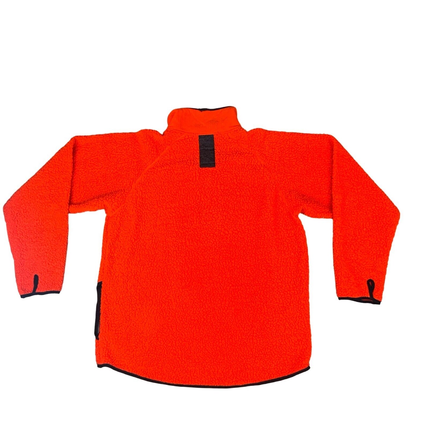 VTG Y2K HELLY HANSEN ORANGE THICK PILE FLEECE 1/2 ZIP PULLOVER JACKET L 43-46”