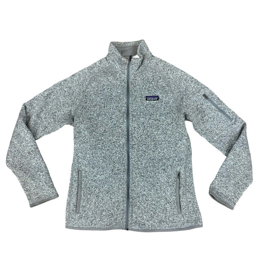 GENUINE PATAGONIA LADIES TECHNICAL ZIP FLEECE JACKET JUMPER GREY  34” 8-10