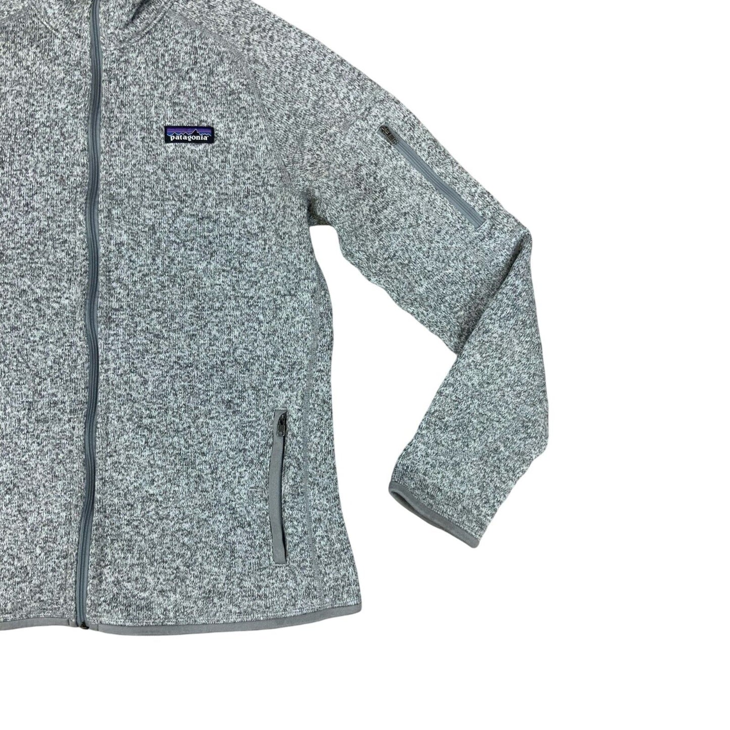 GENUINE PATAGONIA LADIES TECHNICAL ZIP FLEECE JACKET JUMPER GREY  34” 8-10