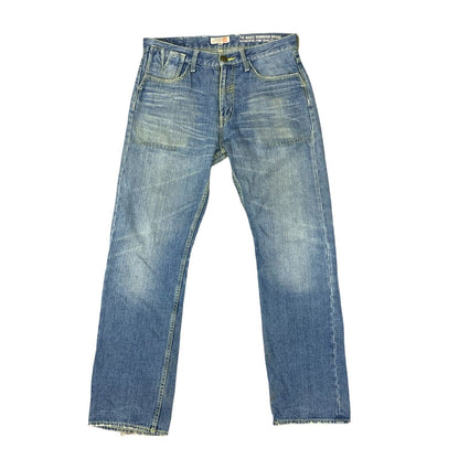 MAGIC NUMBER JAPAN DISTRESSED LIGHT WASH DENIM JEANS W32 L31