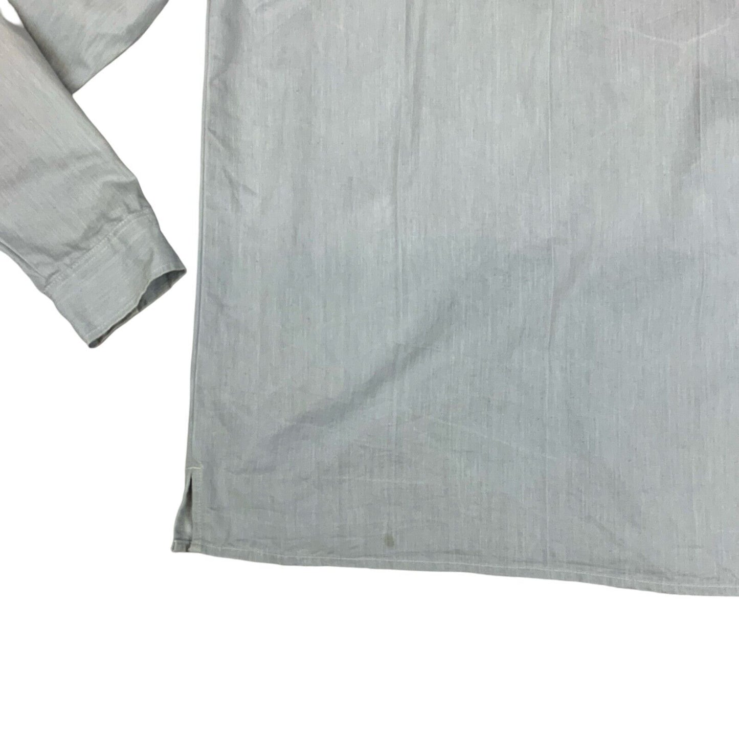 LEVIS VTG STYLE RED TAB STA-PREST GREY LONG SLEEVE 1970s STYLE SHIRT MOD M 40”