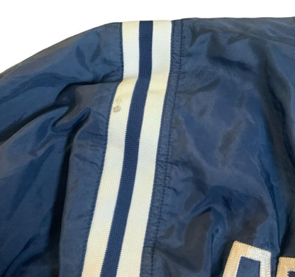 VTG 90S NIKE BLUE WHITE STRIPED RETRO WINDBREAKER JACKET LARGE