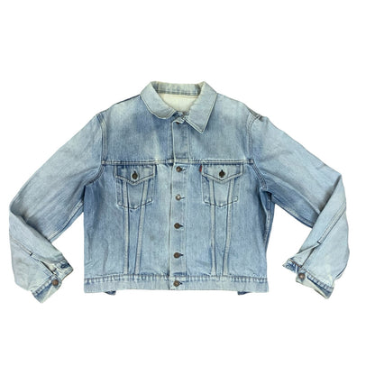 ORIGINAL 1970s USA LEVIS RED TAB TYPE 3 TRUCKER DENIM JACKET LIGHT WASH L