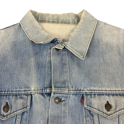ORIGINAL 1970s USA LEVIS RED TAB TYPE 3 TRUCKER DENIM JACKET LIGHT WASH L