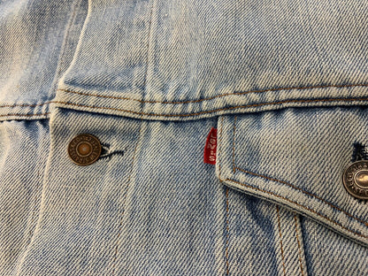 ORIGINAL 1970s USA LEVIS RED TAB TYPE 3 TRUCKER DENIM JACKET LIGHT WASH L