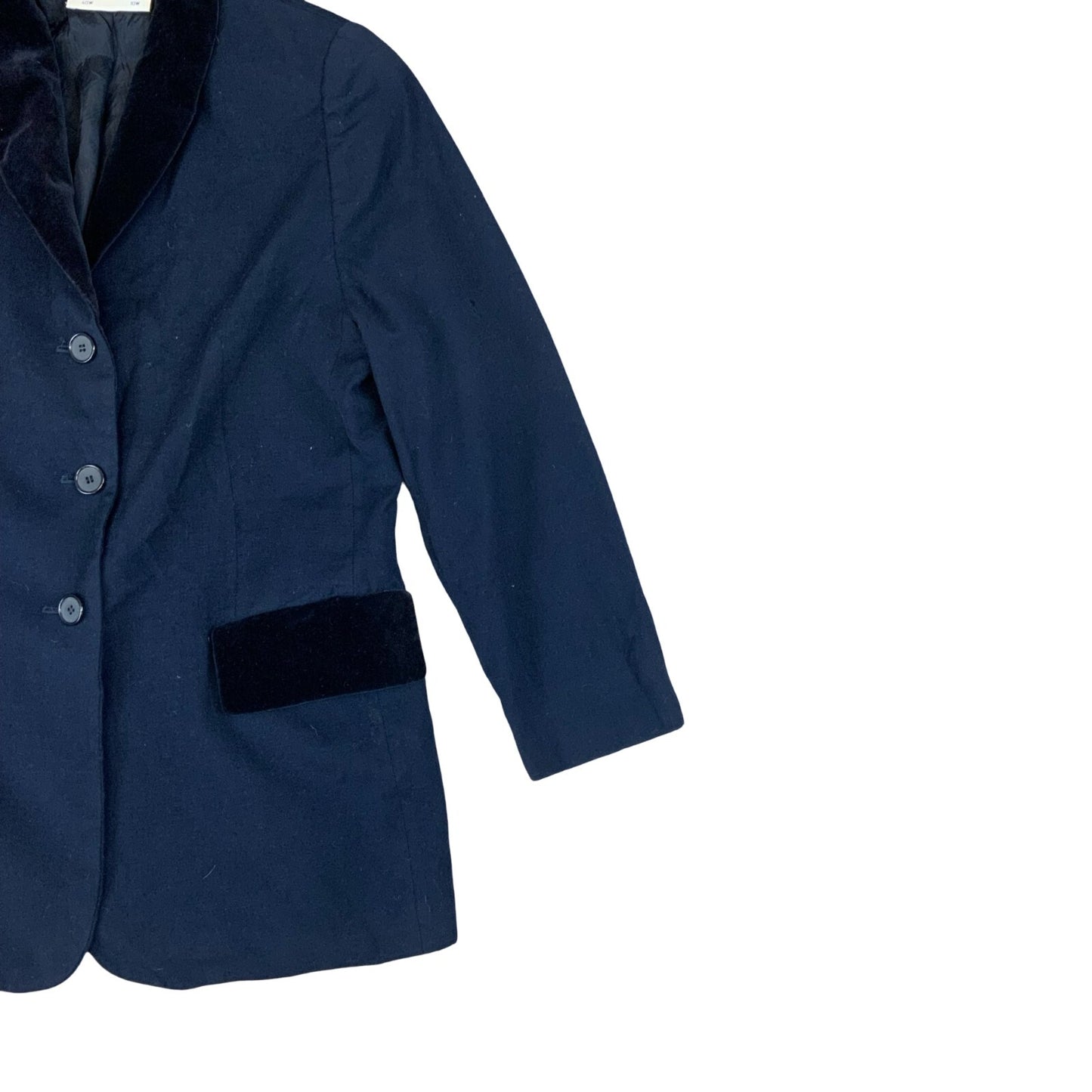 VTG 90s GIVENCHY NAVY BLUE WOOLLEN BLAZER SIZE UK 8 10