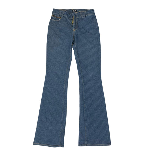 VTG 00s Y2K DOLCE & GABBANA BLUE SLIM BOOTCUT JEANS UK 8