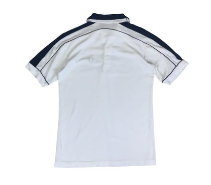VTG 90S FRED PERRY WHITE BLUE SPORTSWEAR POLO NECK SHIRT SMALL
