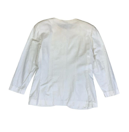VTG LOUISA SPAGNOLI WHITE BUTTON DOWN TAILORED BLAZER JACKET M 12