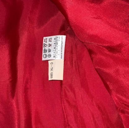 VTG 90S MARELLA ITALIAN DESIGNER RED SUIT BLAZER JACKET UK 14 16