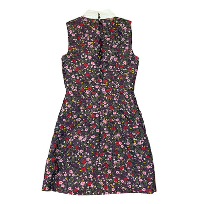 KATE SPADE FW 2017 FLORAL COLLARED JACQUARD MIDI DRESS XS UK 6