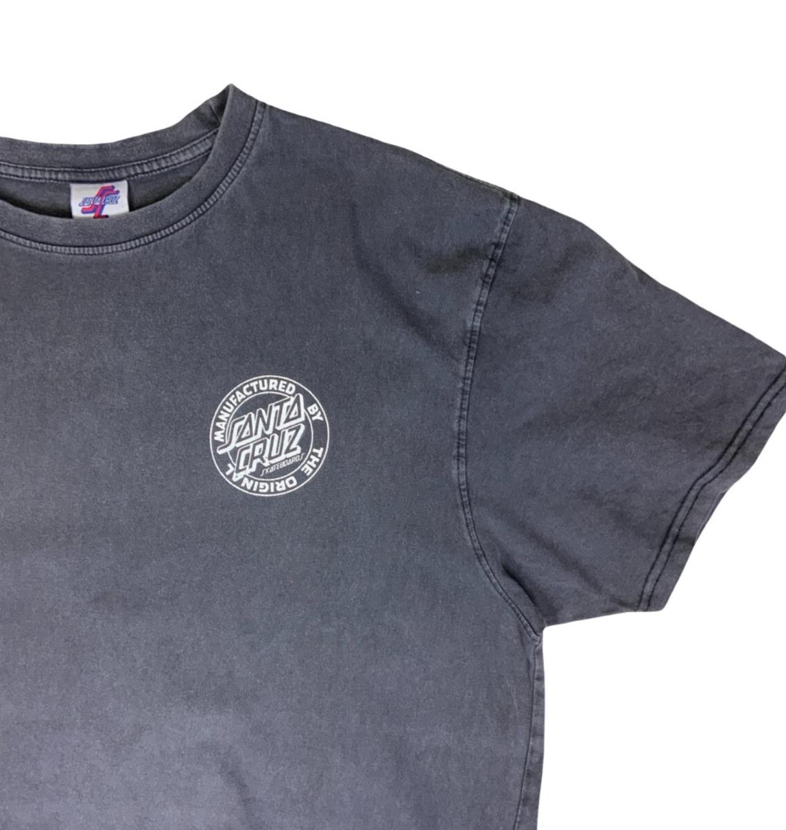 SANTA CRUZ SKATEBOARDS GREY ROAD RIDER GRAPHIC RETRO GRUNGE SKATE TEE M L