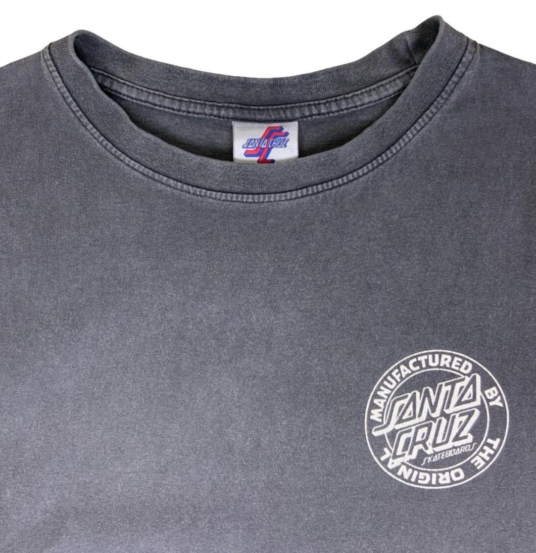 SANTA CRUZ SKATEBOARDS GREY ROAD RIDER GRAPHIC RETRO GRUNGE SKATE TEE M L