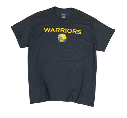 NBA WARRIORS SPELL-OUT GREY GRAPHIC TEE MEDIUM LARGE