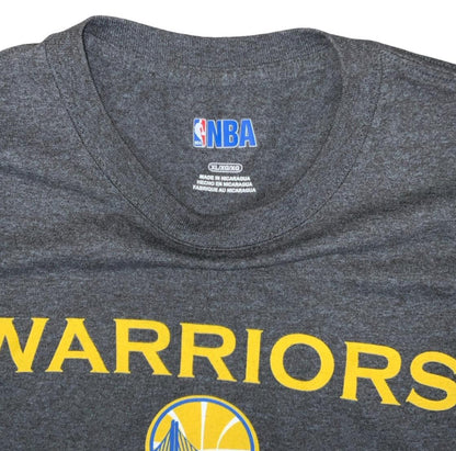 NBA WARRIORS SPELL-OUT GREY GRAPHIC TEE MEDIUM LARGE